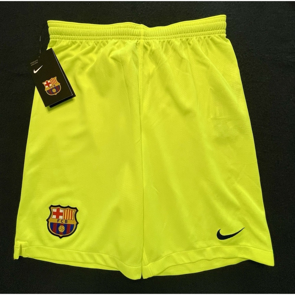 New Barcelona Away football Soccer Shorts Nike Boys Young Size Large 10 12